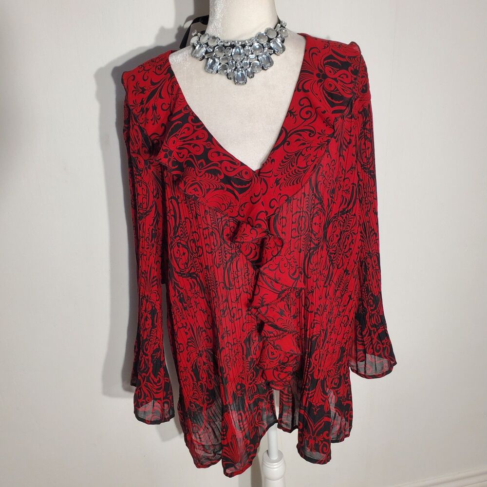 CATO FORMAL BLOUSE 3/4 SLEEVE POLYESTER SIZE 26/28W(3X)